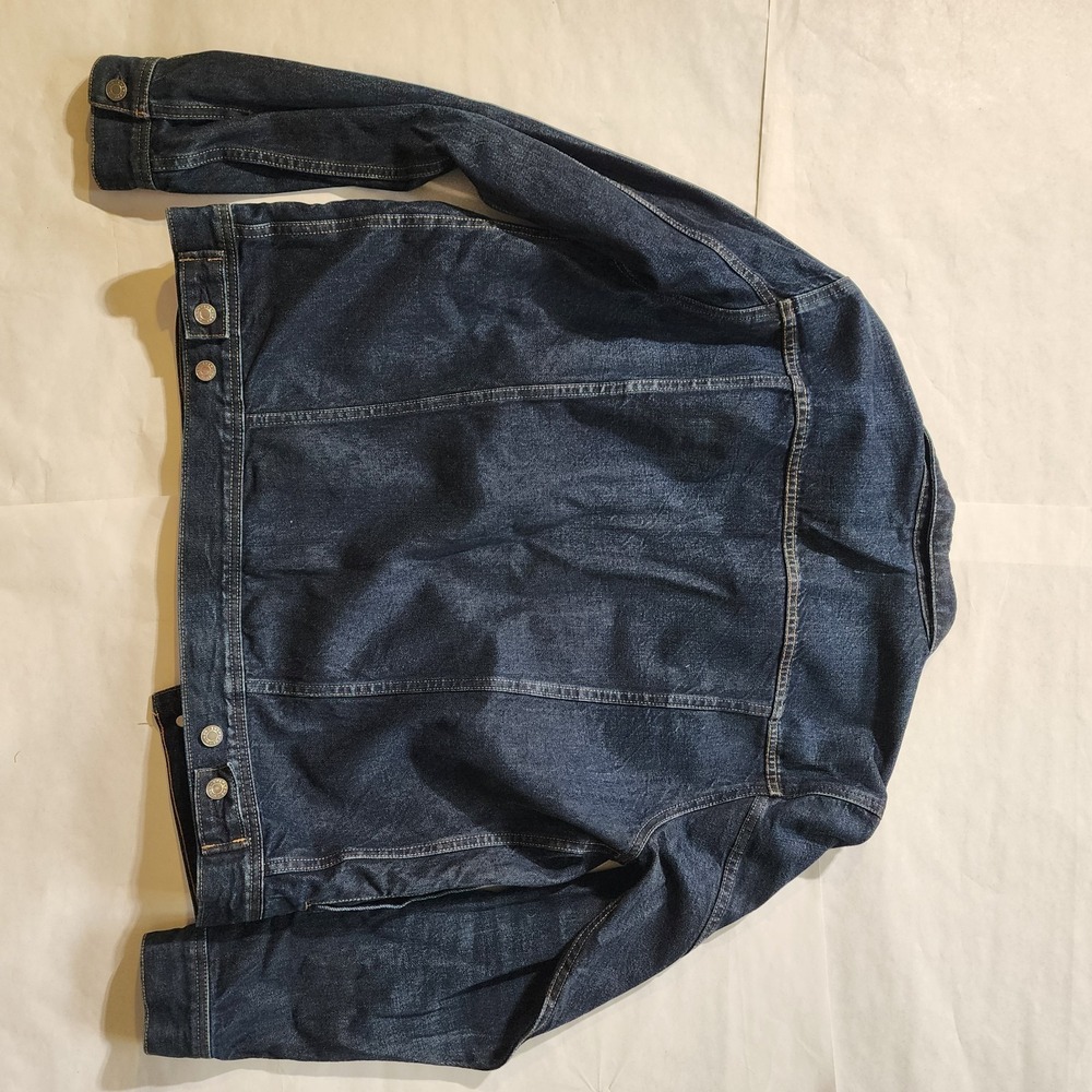 Everlane Jacket Womens Blue The Shrunken Denim Cropped Fit Tailored Cotton MED - Picture 6 of 6